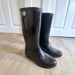 UGG Glossy Black Tall Boots